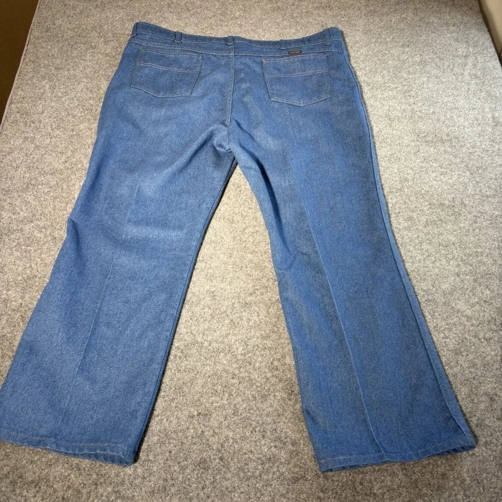Wrangler Jeans 46x30 (Fits 45X30) Mens Regular Fit Blue Denim Classic Workwear